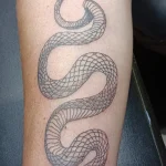 Un tatouage en noir et blanc