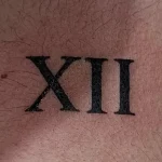 Un tatouage qui représente un lettrage.